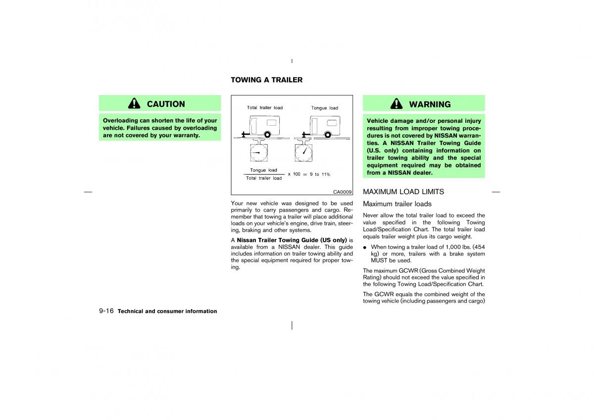 Nissan Murano Z50 owners manual / page 247