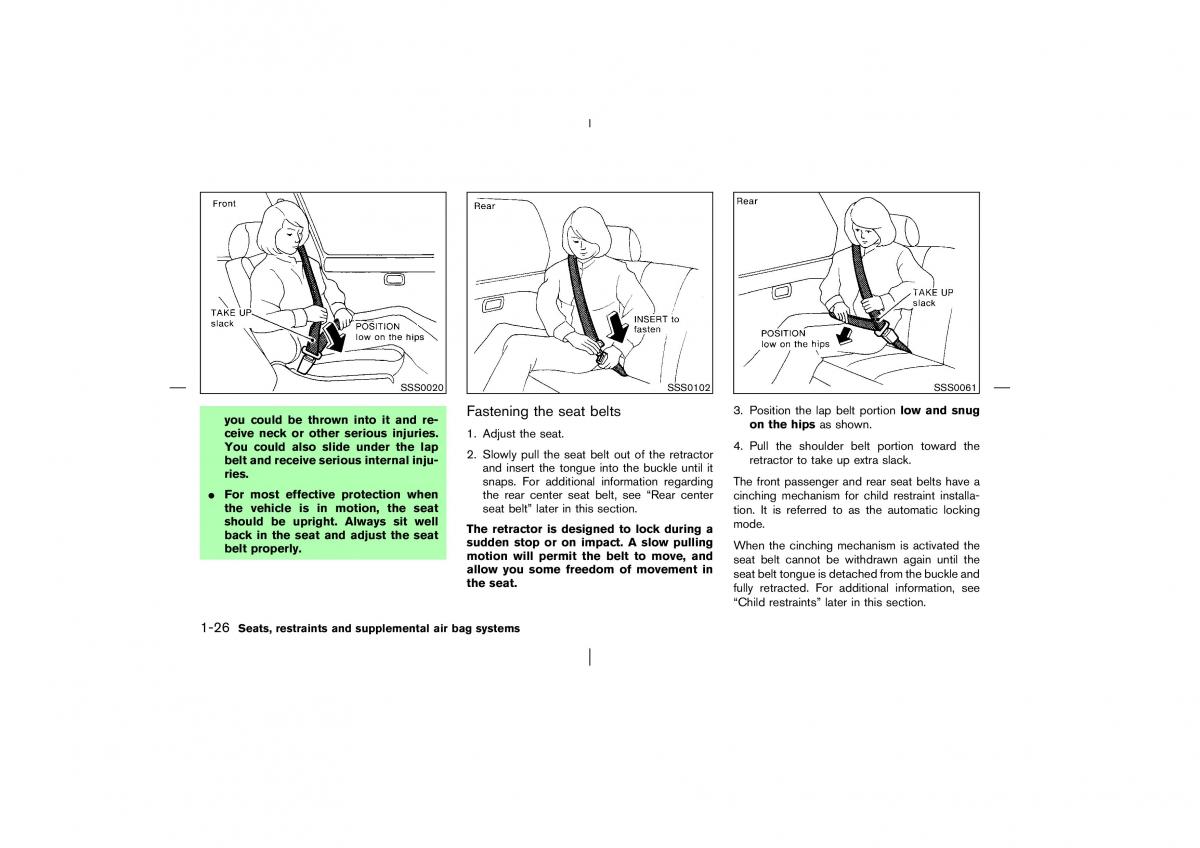 Nissan Murano Z50 owners manual / page 31