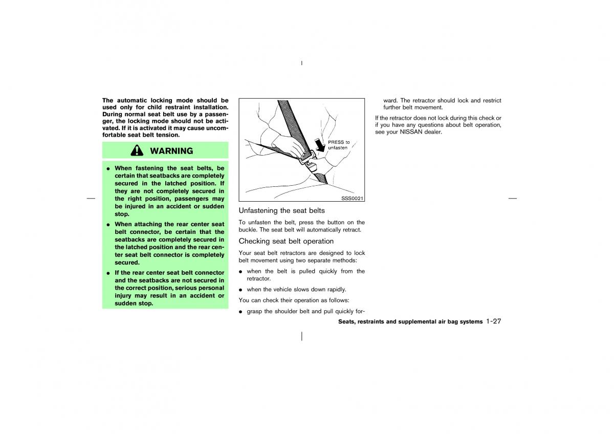 Nissan Murano Z50 owners manual / page 32