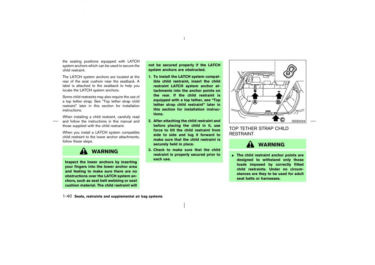 Nissan Murano Z50 owners manual / page 45