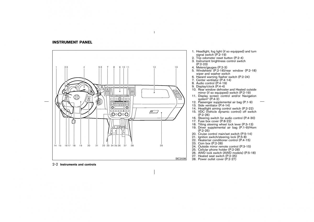 Nissan Murano Z50 owners manual / page 53