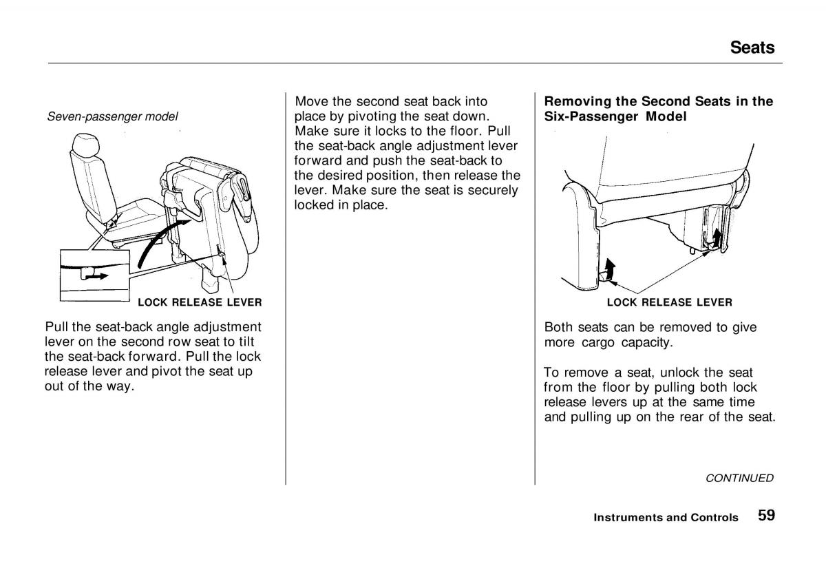 manual  Honda Odyssey I 1 Honda Shuttle Isuzu Oasis owners manual / page 59