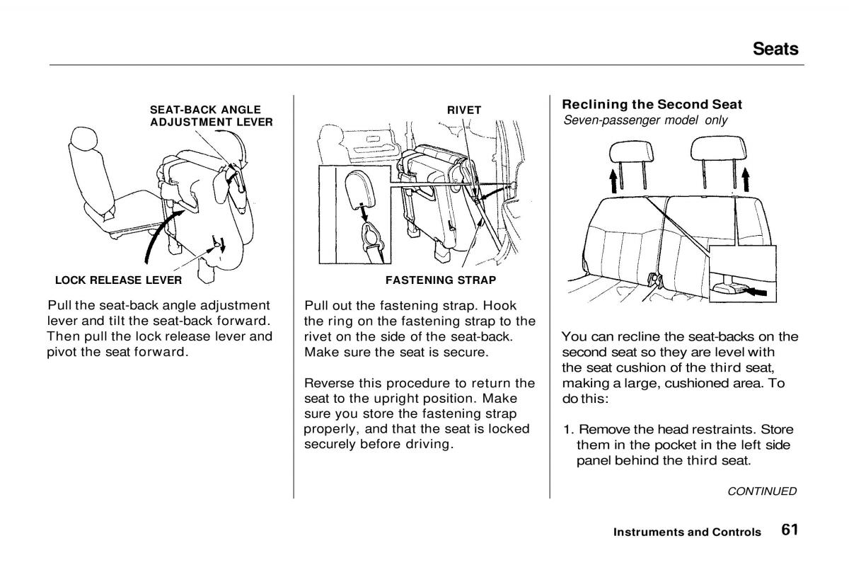 manual  Honda Odyssey I 1 Honda Shuttle Isuzu Oasis owners manual / page 61