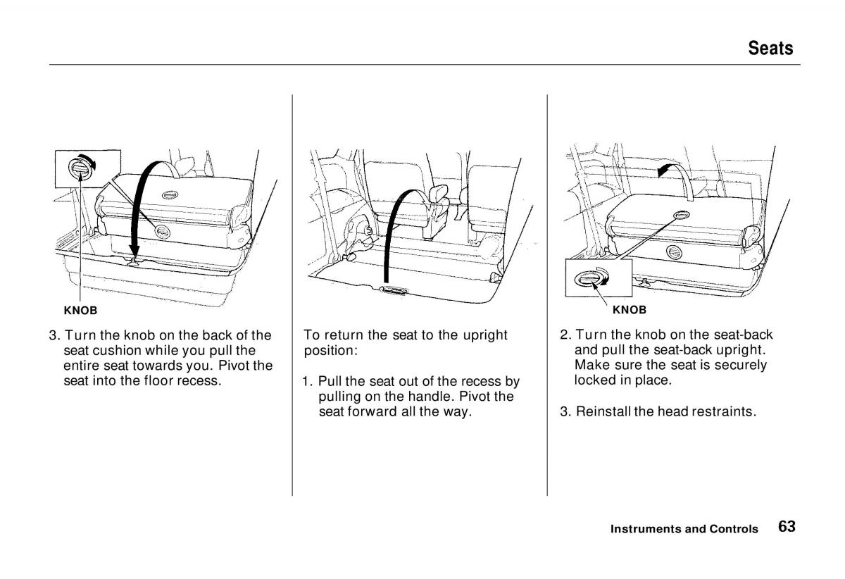 Honda Odyssey I 1 Honda Shuttle Isuzu Oasis owners manual / page 63