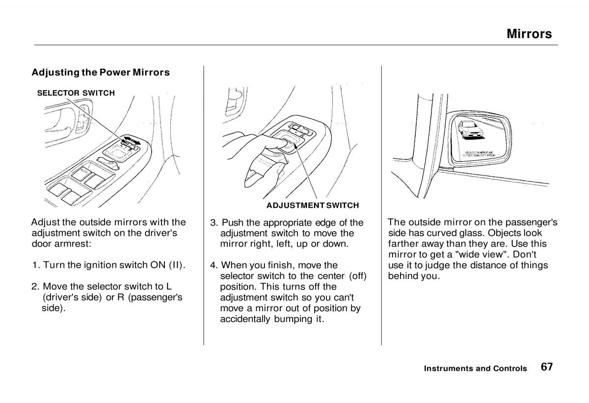 manual  Honda Odyssey I 1 Honda Shuttle Isuzu Oasis owners manual / page 67