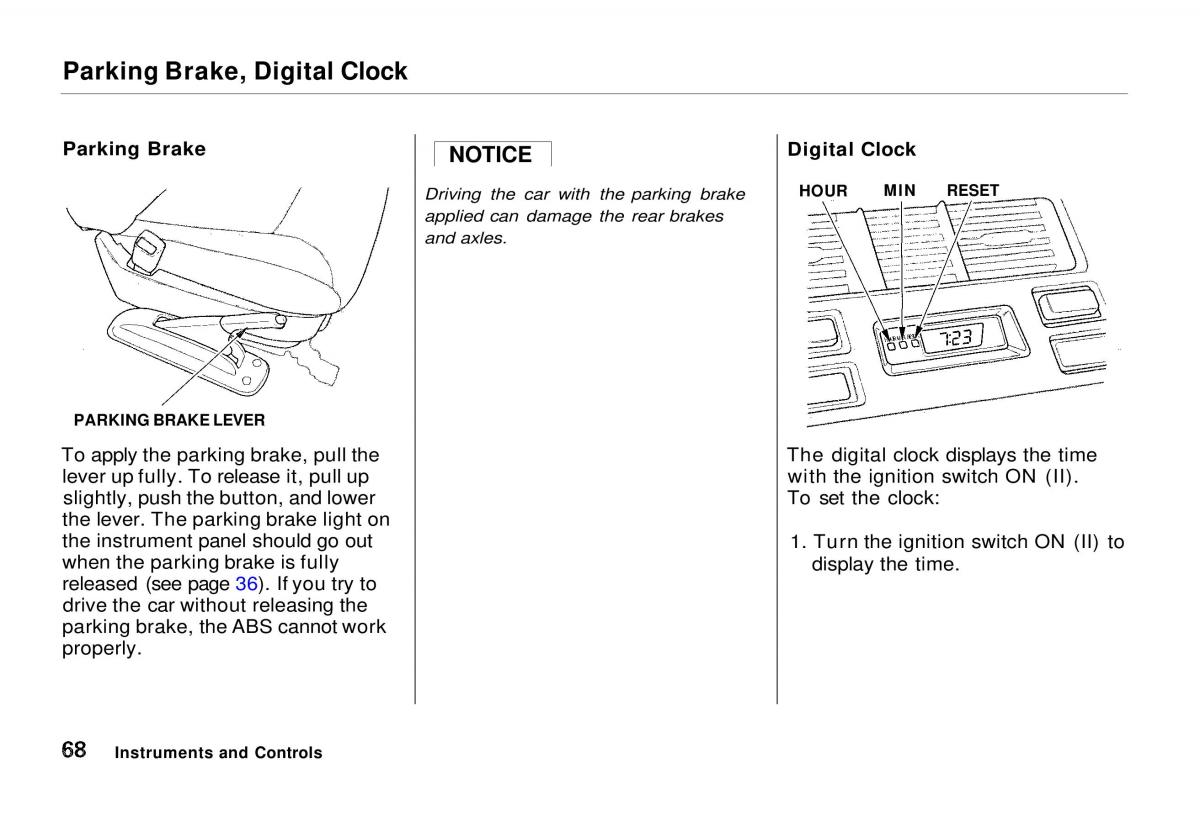 manual  Honda Odyssey I 1 Honda Shuttle Isuzu Oasis owners manual / page 68