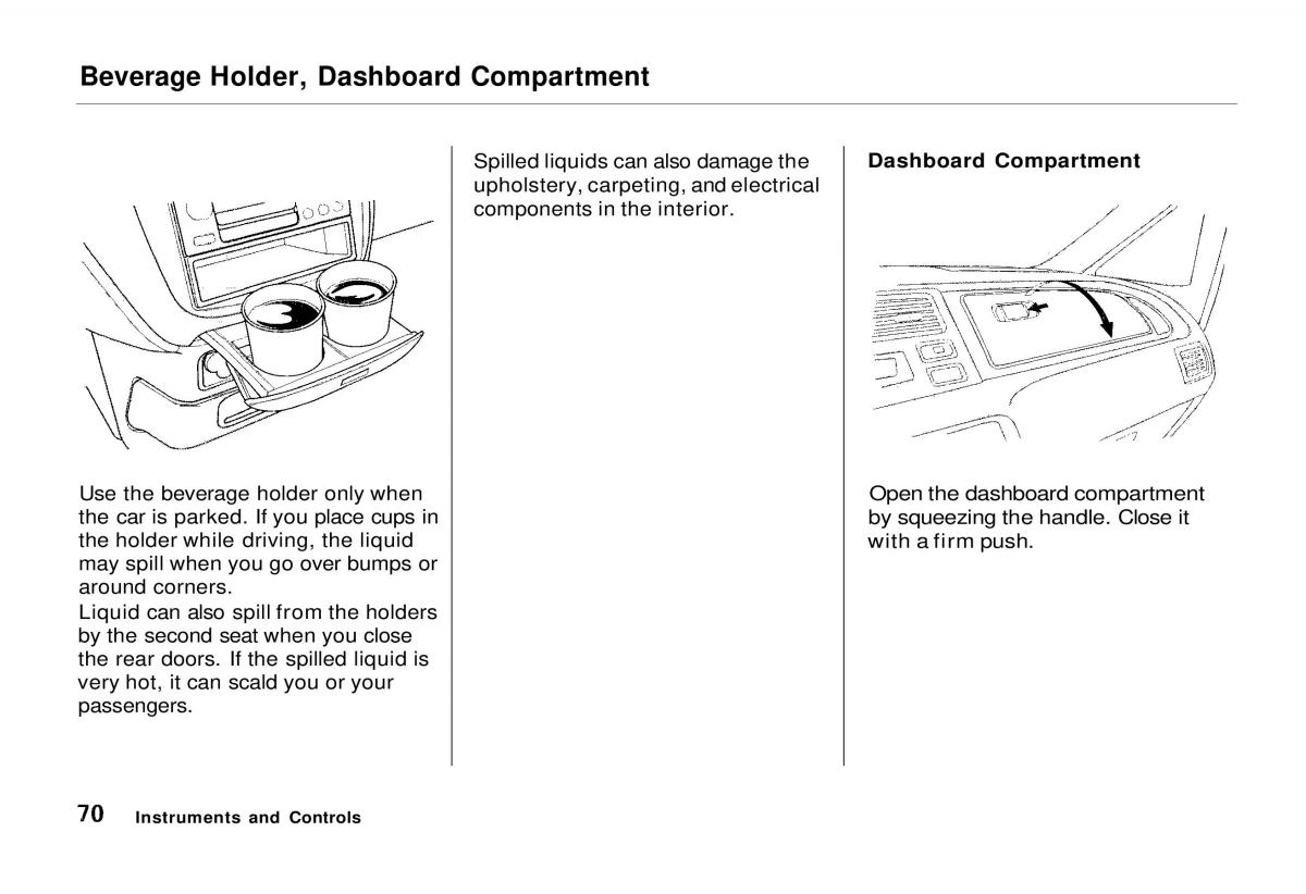 manual  Honda Odyssey I 1 Honda Shuttle Isuzu Oasis owners manual / page 70