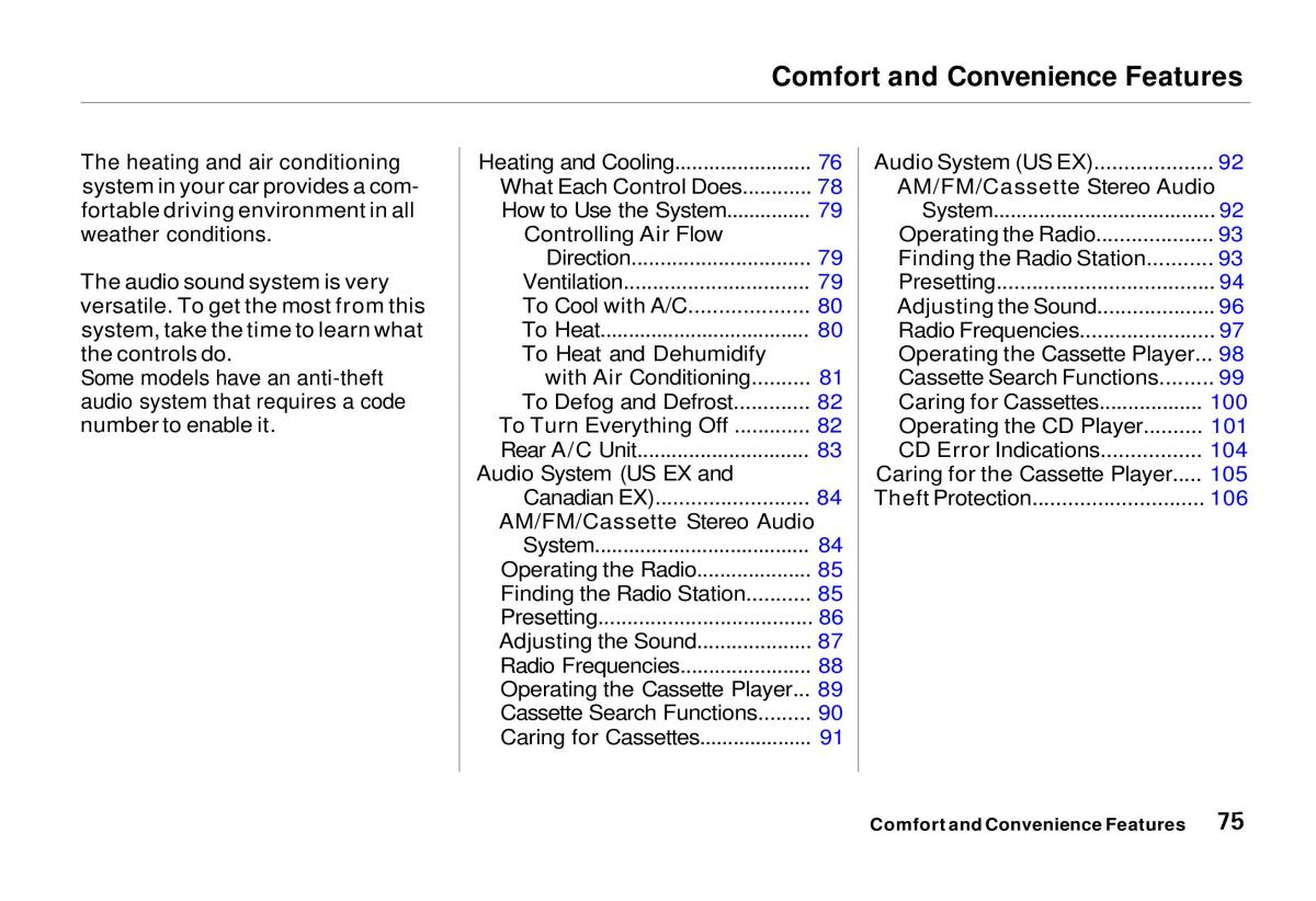 manual  Honda Odyssey I 1 Honda Shuttle Isuzu Oasis owners manual / page 75