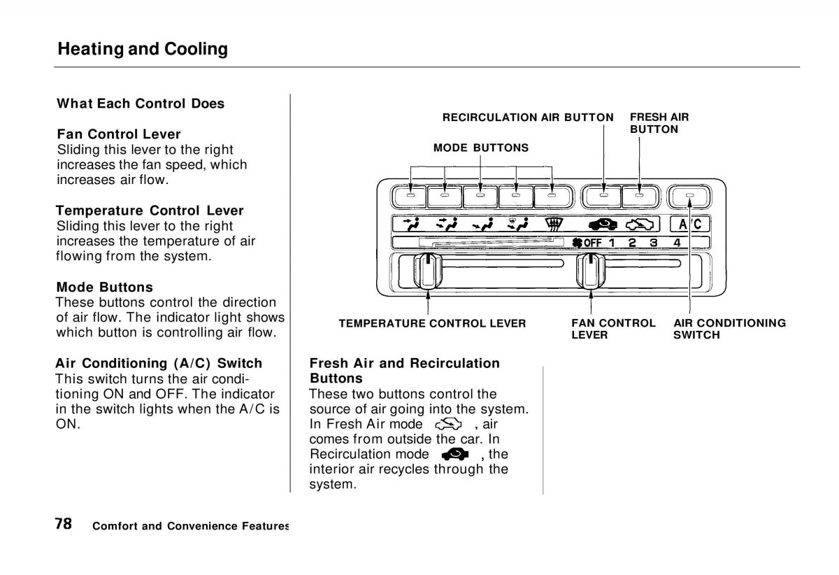 Honda Odyssey I 1 Honda Shuttle Isuzu Oasis owners manual / page 78