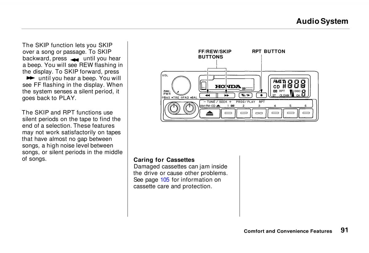 manual  Honda Odyssey I 1 Honda Shuttle Isuzu Oasis owners manual / page 91