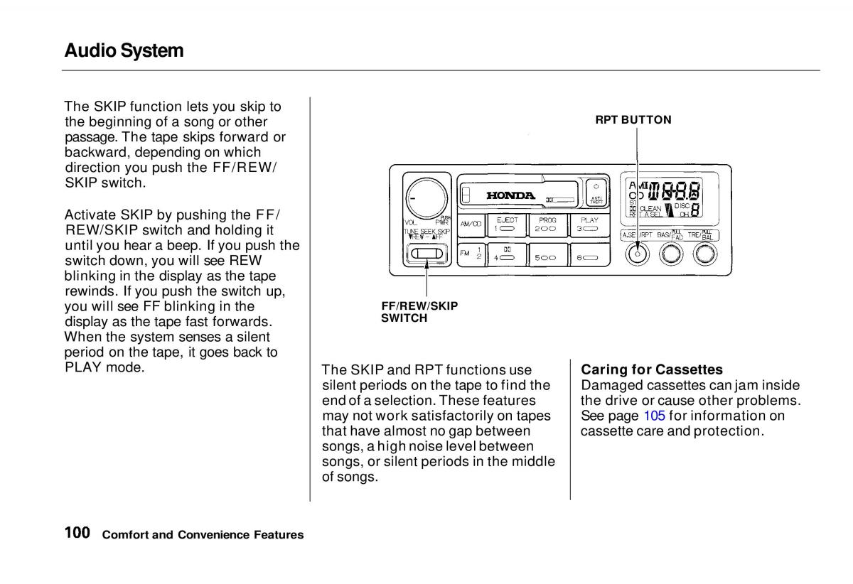 Honda Odyssey I 1 Honda Shuttle Isuzu Oasis owners manual / page 100