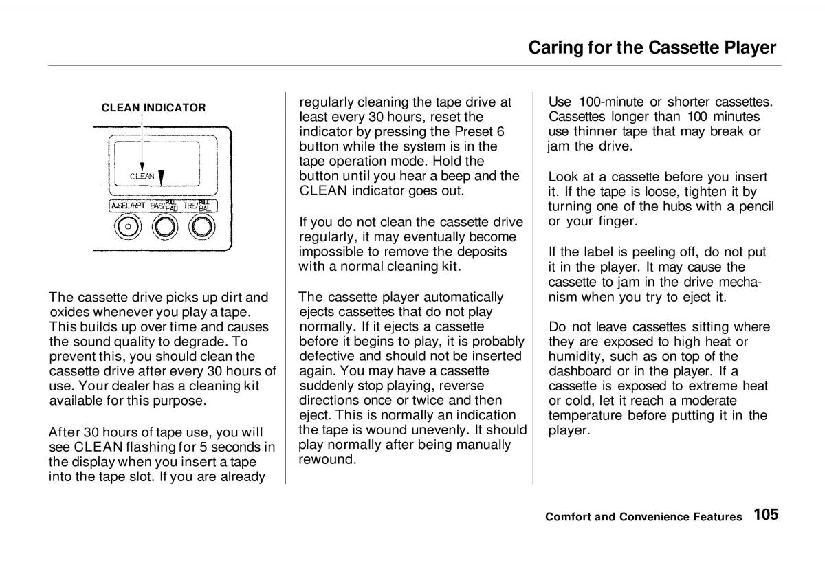 manual  Honda Odyssey I 1 Honda Shuttle Isuzu Oasis owners manual / page 105