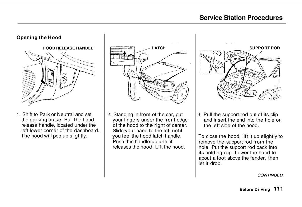 Honda Odyssey I 1 Honda Shuttle Isuzu Oasis owners manual / page 111