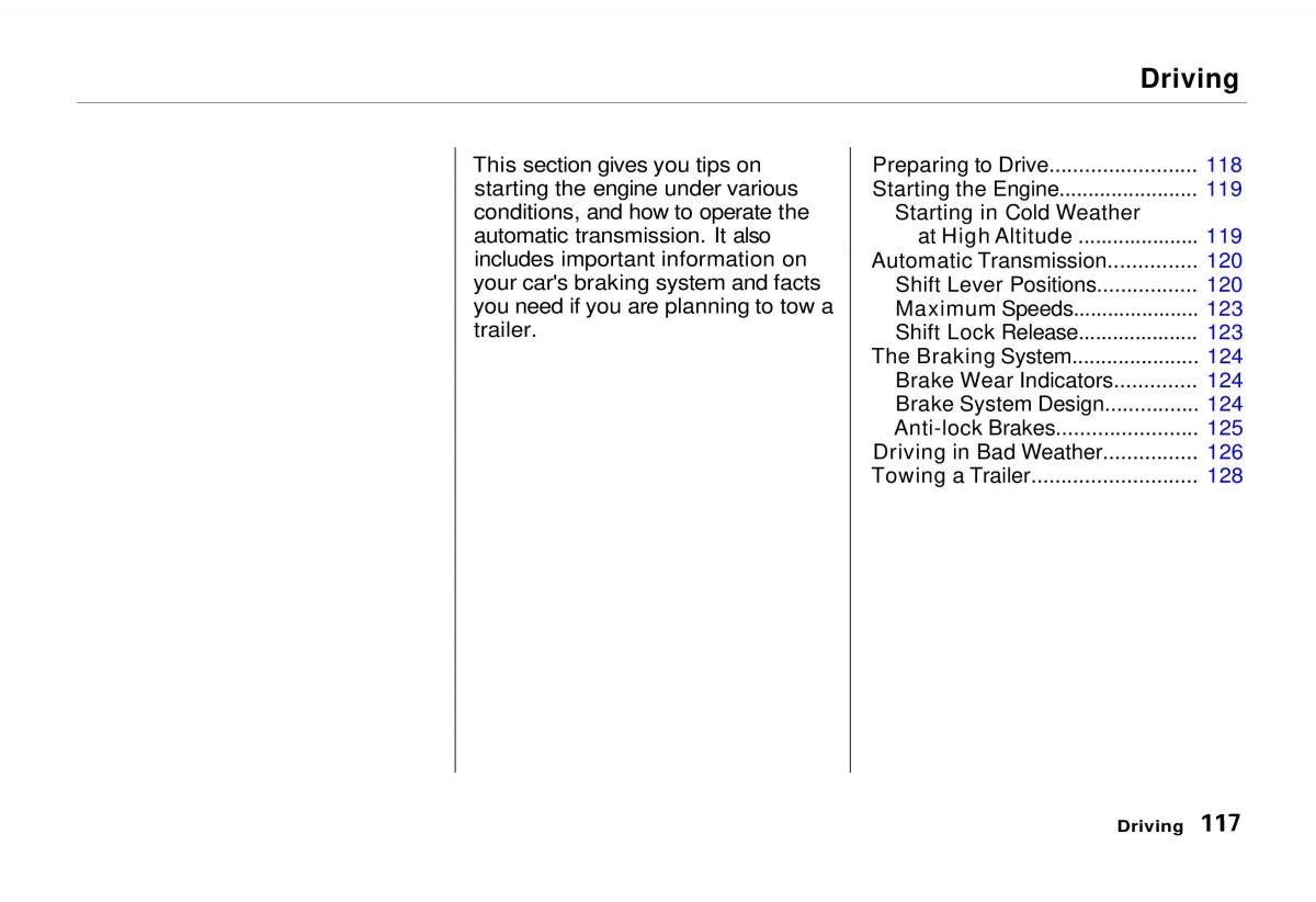 Honda Odyssey I 1 Honda Shuttle Isuzu Oasis owners manual / page 117