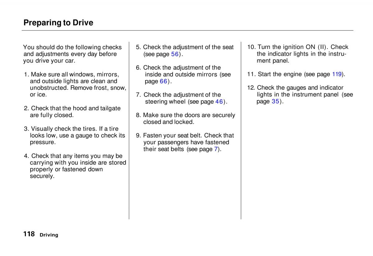 manual  Honda Odyssey I 1 Honda Shuttle Isuzu Oasis owners manual / page 118