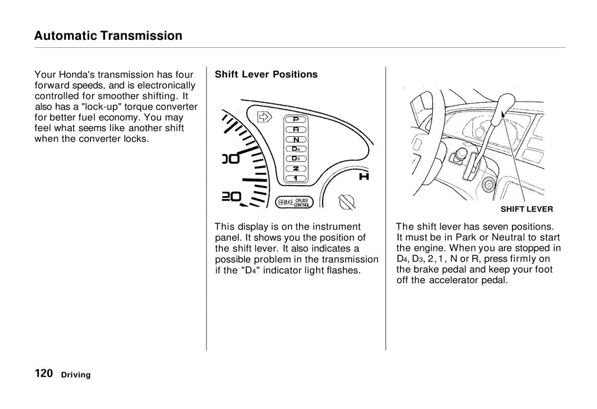 manual  Honda Odyssey I 1 Honda Shuttle Isuzu Oasis owners manual / page 120