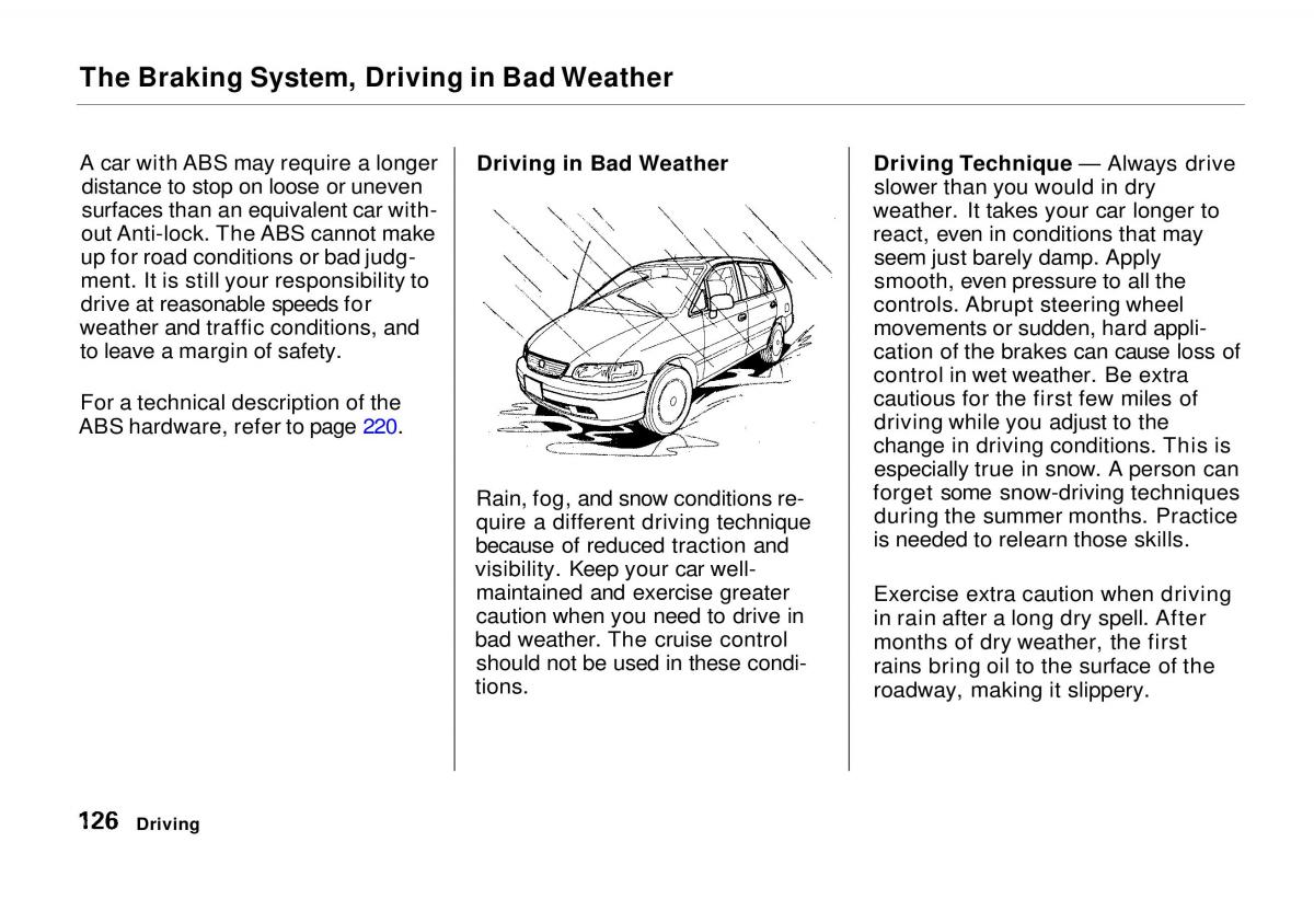 manual  Honda Odyssey I 1 Honda Shuttle Isuzu Oasis owners manual / page 126