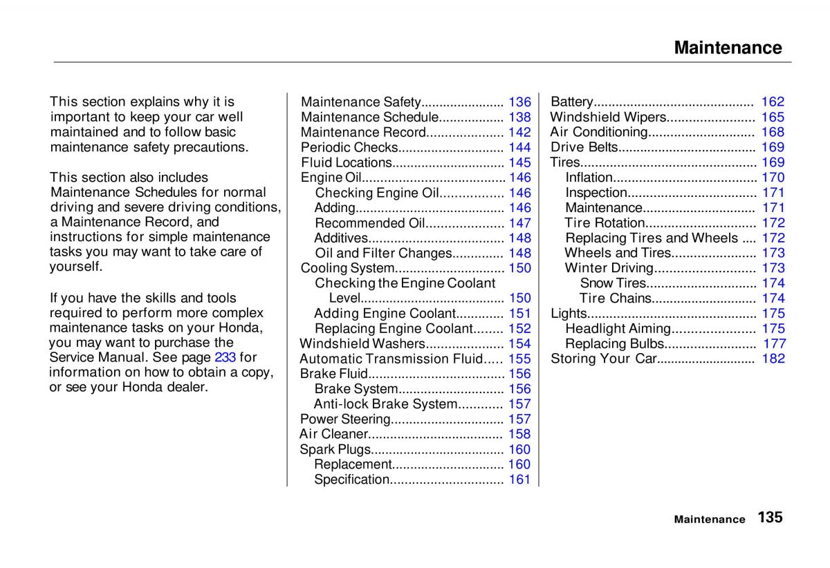 manual  Honda Odyssey I 1 Honda Shuttle Isuzu Oasis owners manual / page 134