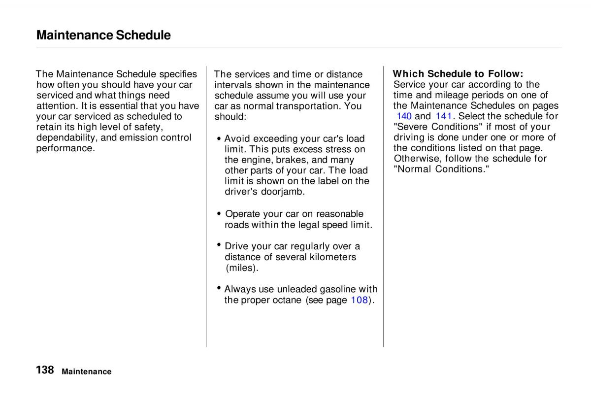 manual  Honda Odyssey I 1 Honda Shuttle Isuzu Oasis owners manual / page 137