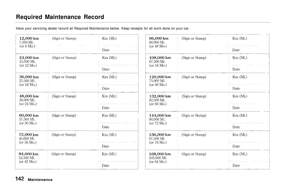 manual  Honda Odyssey I 1 Honda Shuttle Isuzu Oasis owners manual / page 141