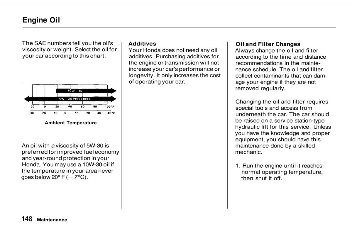 manual  Honda Odyssey I 1 Honda Shuttle Isuzu Oasis owners manual / page 147