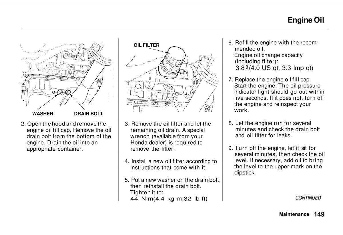 Honda Odyssey I 1 Honda Shuttle Isuzu Oasis owners manual / page 148