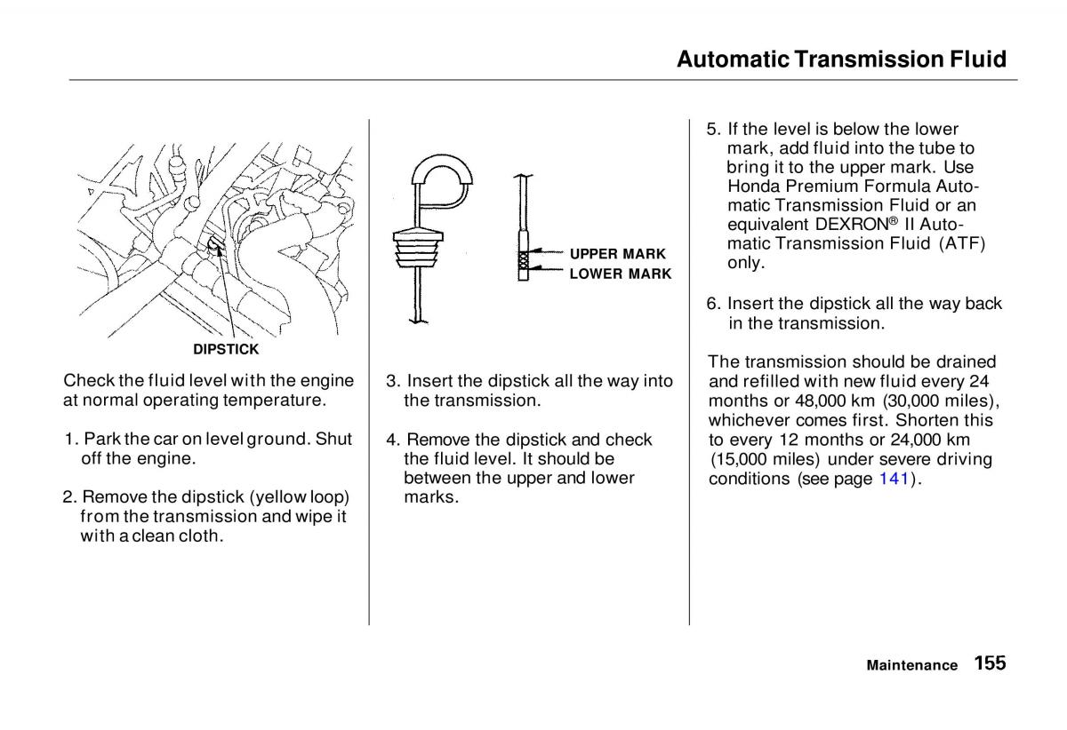 Honda Odyssey I 1 Honda Shuttle Isuzu Oasis owners manual / page 154