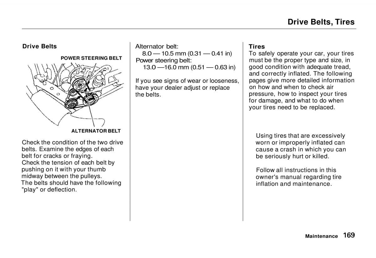 Honda Odyssey I 1 Honda Shuttle Isuzu Oasis owners manual / page 168