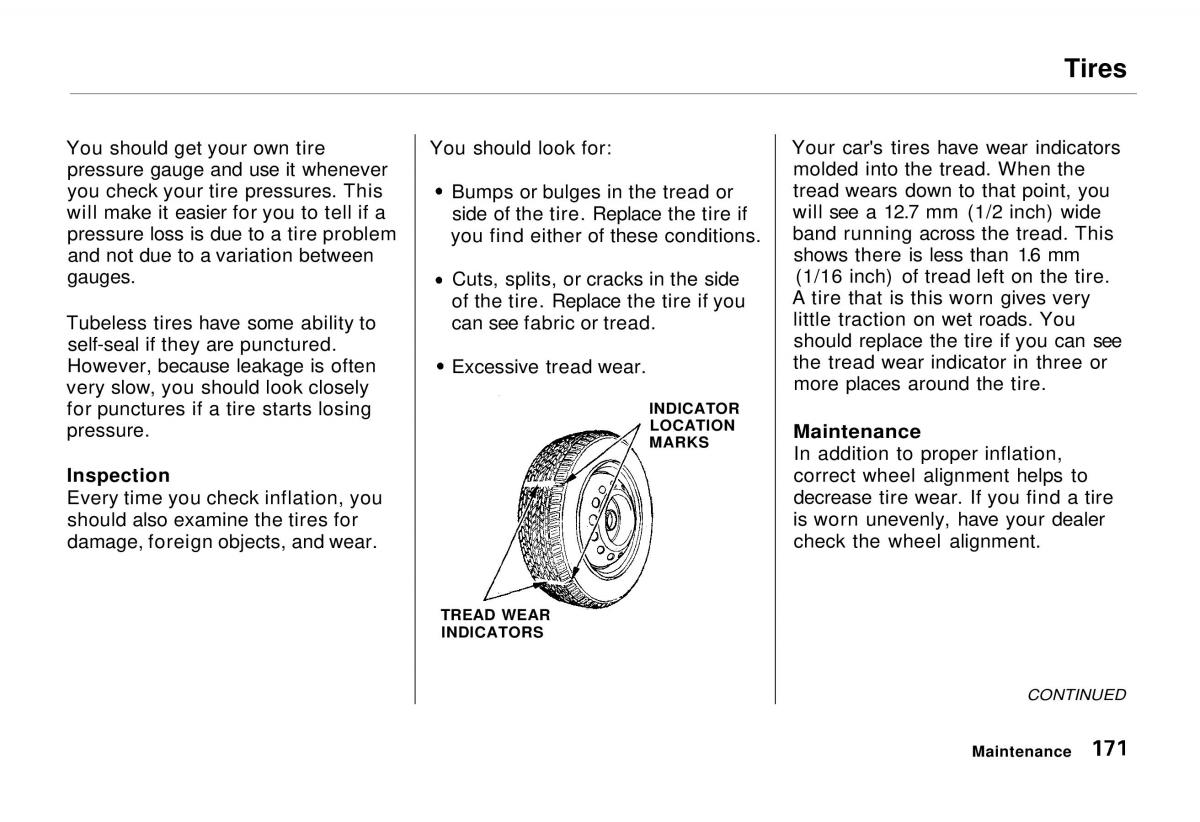 Honda Odyssey I 1 Honda Shuttle Isuzu Oasis owners manual / page 170