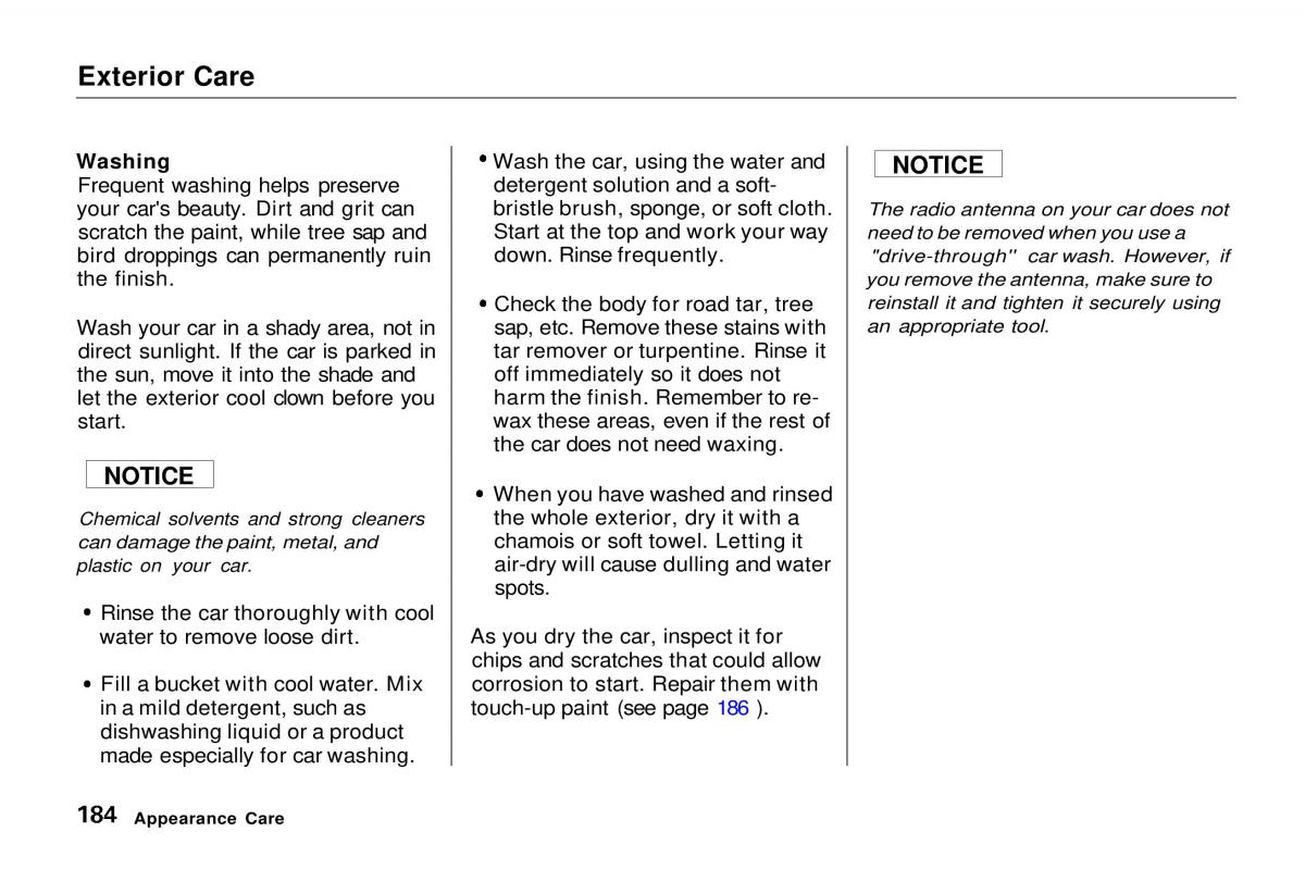 manual  Honda Odyssey I 1 Honda Shuttle Isuzu Oasis owners manual / page 183