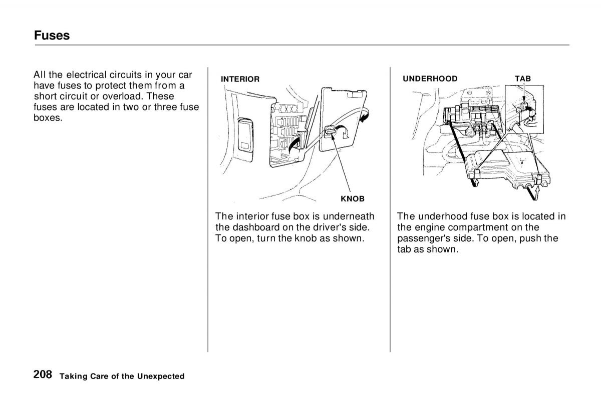 manual  Honda Odyssey I 1 Honda Shuttle Isuzu Oasis owners manual / page 207