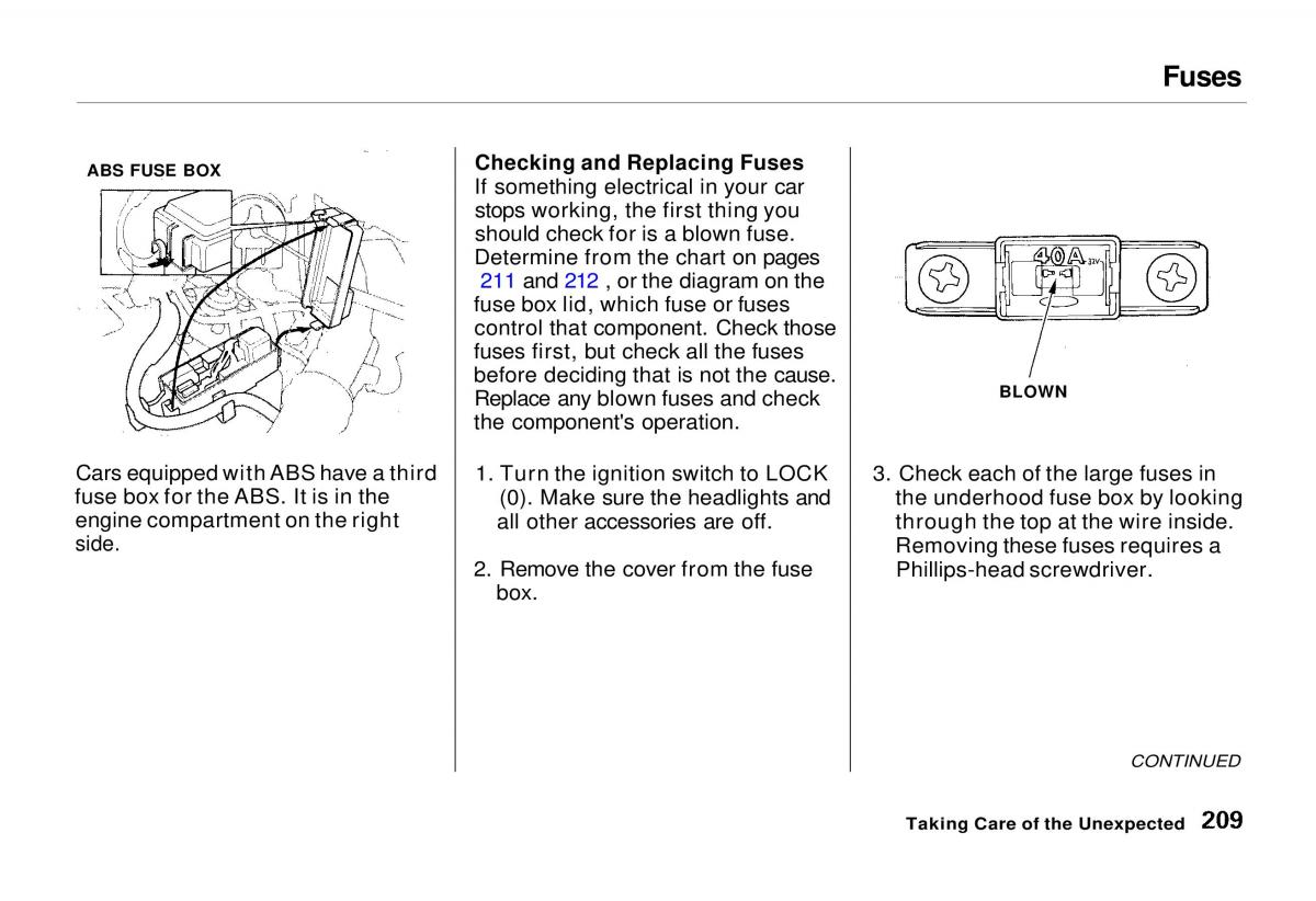 Honda Odyssey I 1 Honda Shuttle Isuzu Oasis owners manual / page 208