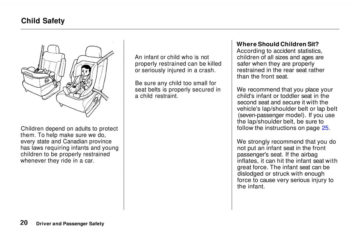 Honda Odyssey I 1 Honda Shuttle Isuzu Oasis owners manual / page 21