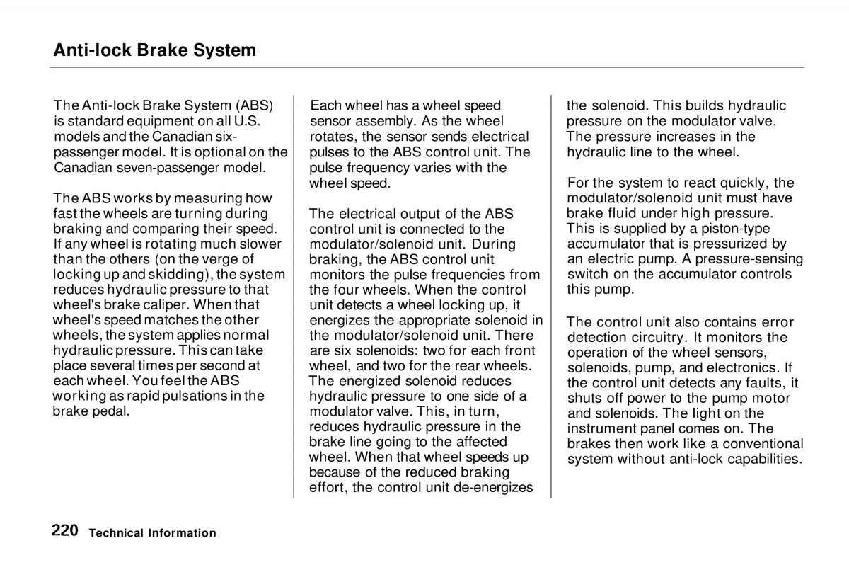 manual  Honda Odyssey I 1 Honda Shuttle Isuzu Oasis owners manual / page 218