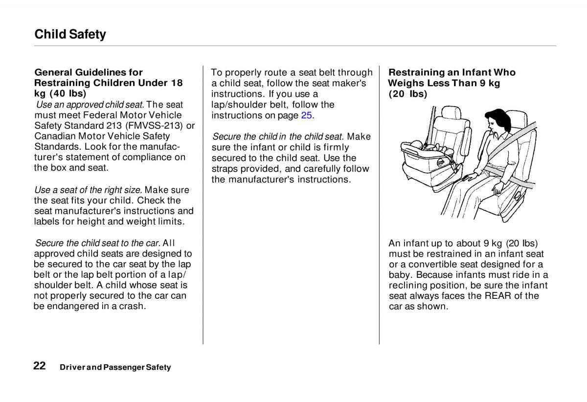 Honda Odyssey I 1 Honda Shuttle Isuzu Oasis owners manual / page 23