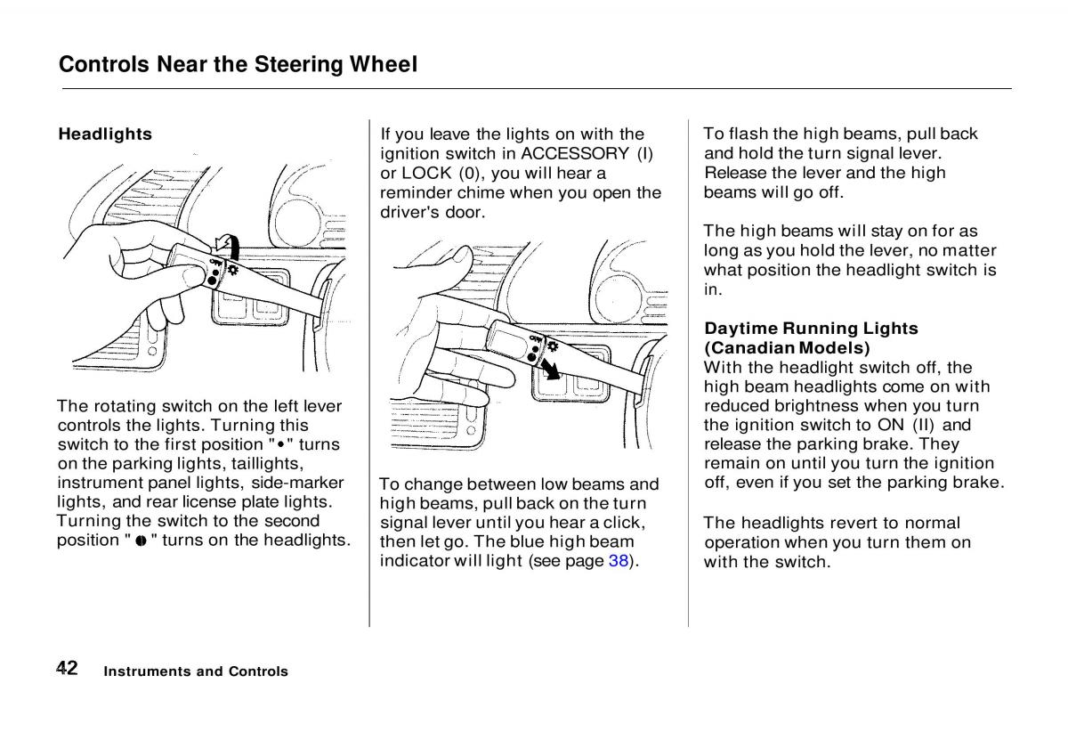 manual  Honda Odyssey I 1 Honda Shuttle Isuzu Oasis owners manual / page 42