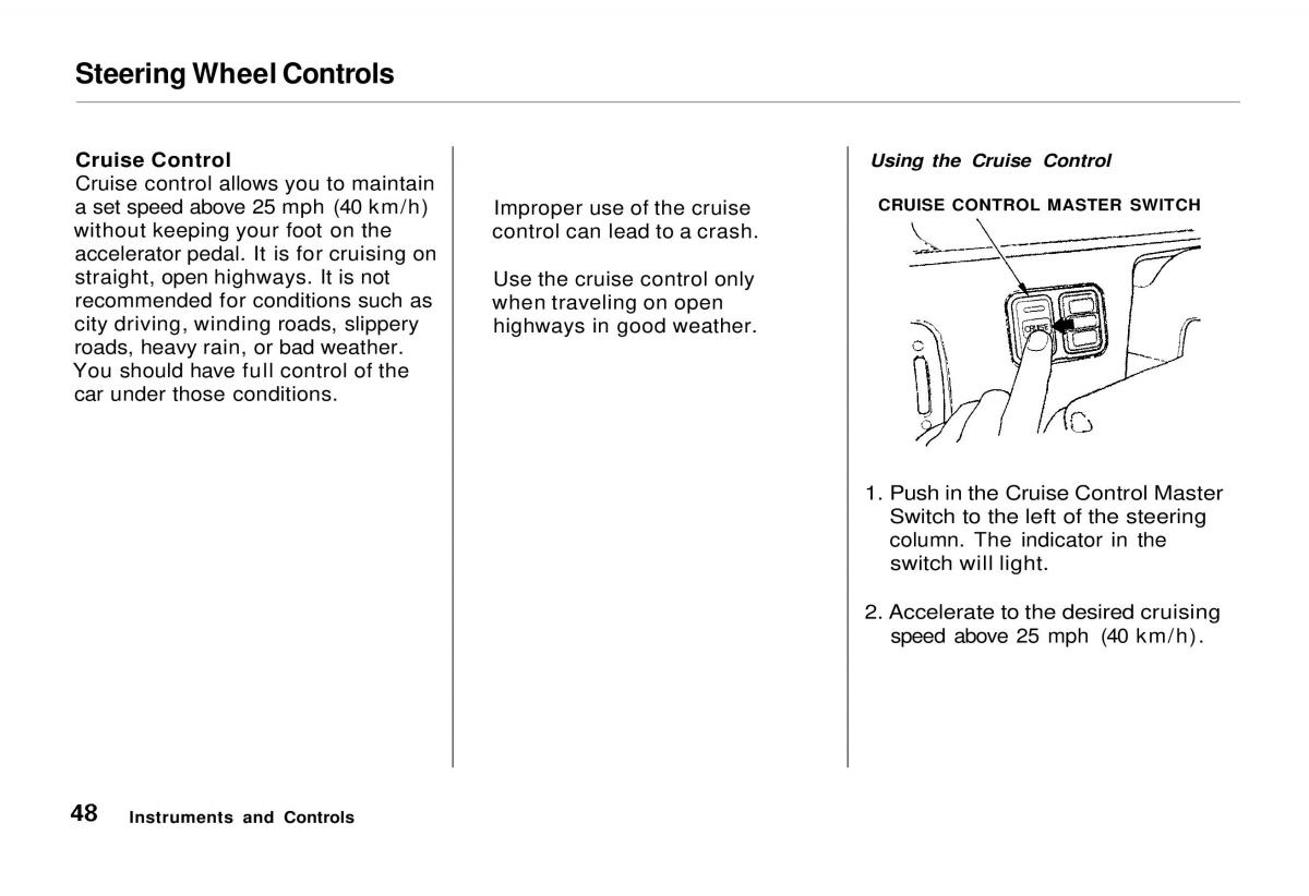 Honda Odyssey I 1 Honda Shuttle Isuzu Oasis owners manual / page 48