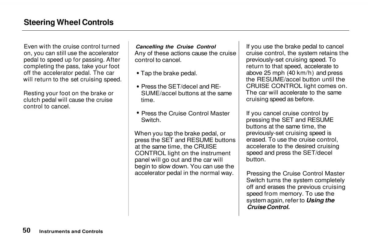Honda Odyssey I 1 Honda Shuttle Isuzu Oasis owners manual / page 50