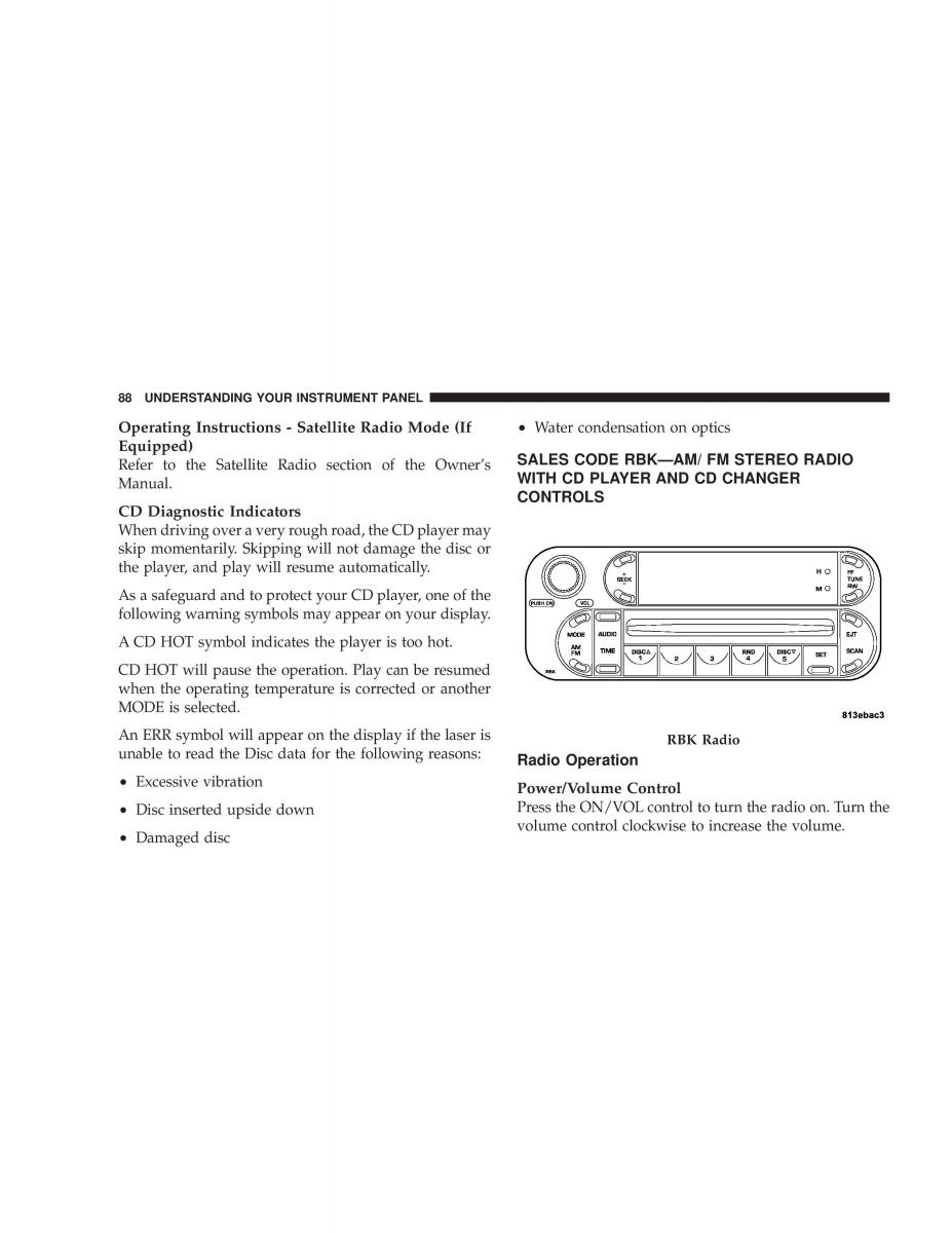 Chrysler Neon II 2 Dodge Neon owners manual / page 88