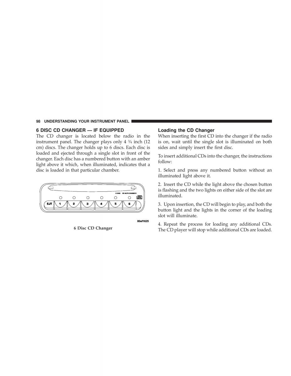 Chrysler Neon II 2 Dodge Neon owners manual / page 98