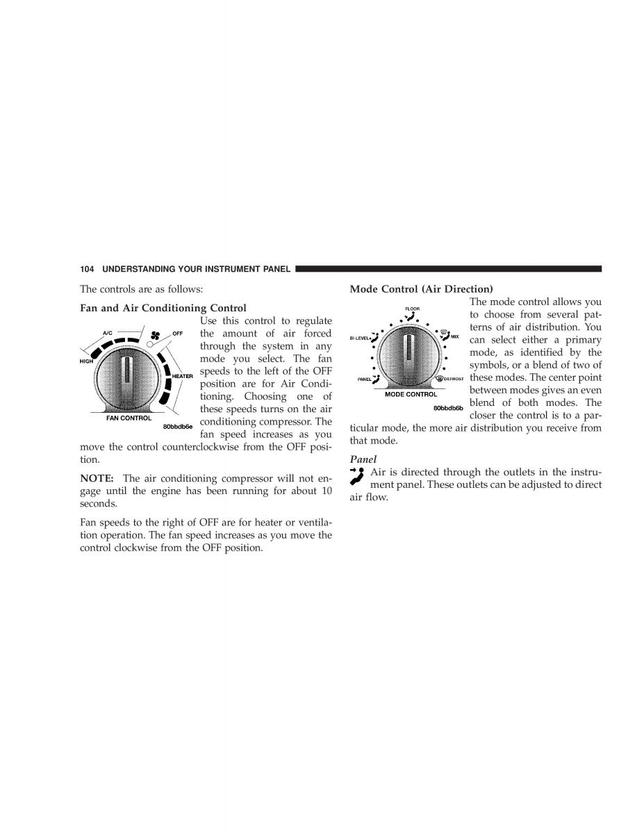 Chrysler Neon II 2 Dodge Neon owners manual / page 104