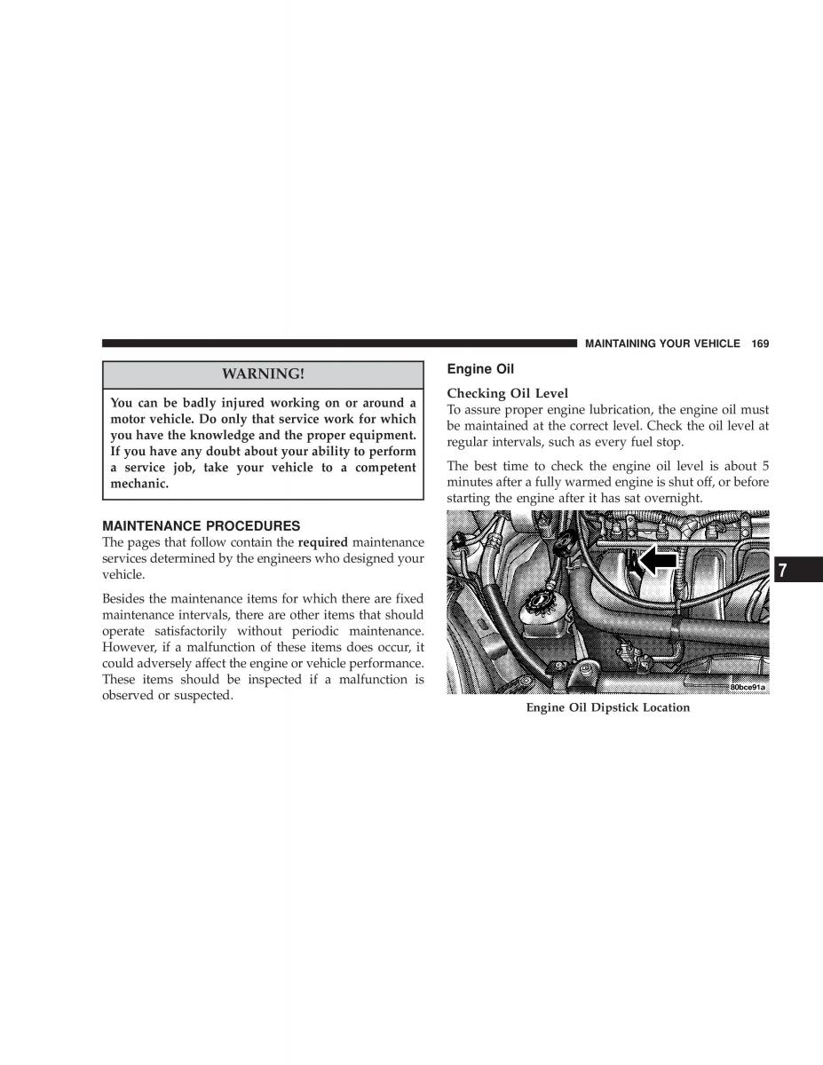 Chrysler Neon II 2 Dodge Neon owners manual / page 169