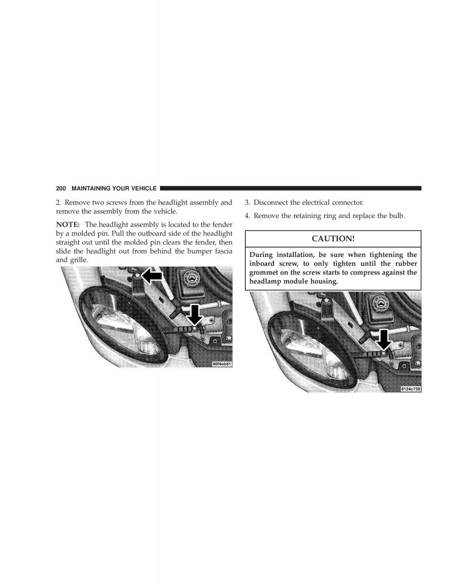 Chrysler Neon II 2 Dodge Neon owners manual / page 200