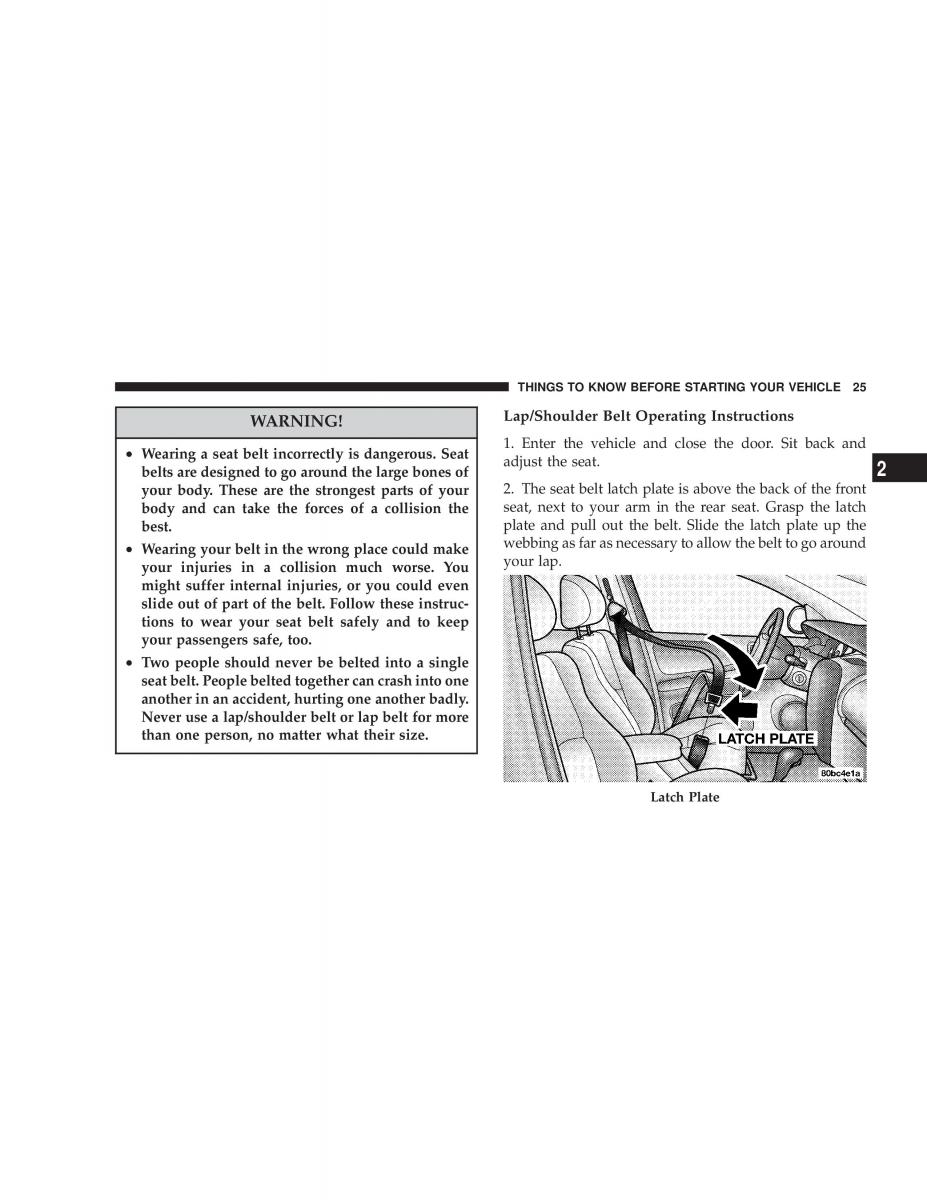 Chrysler Neon II 2 Dodge Neon owners manual / page 25