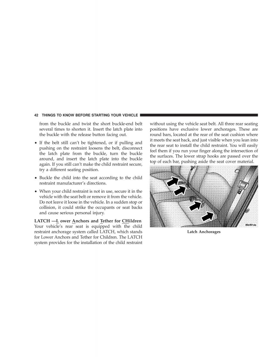 Chrysler Neon II 2 Dodge Neon owners manual / page 42