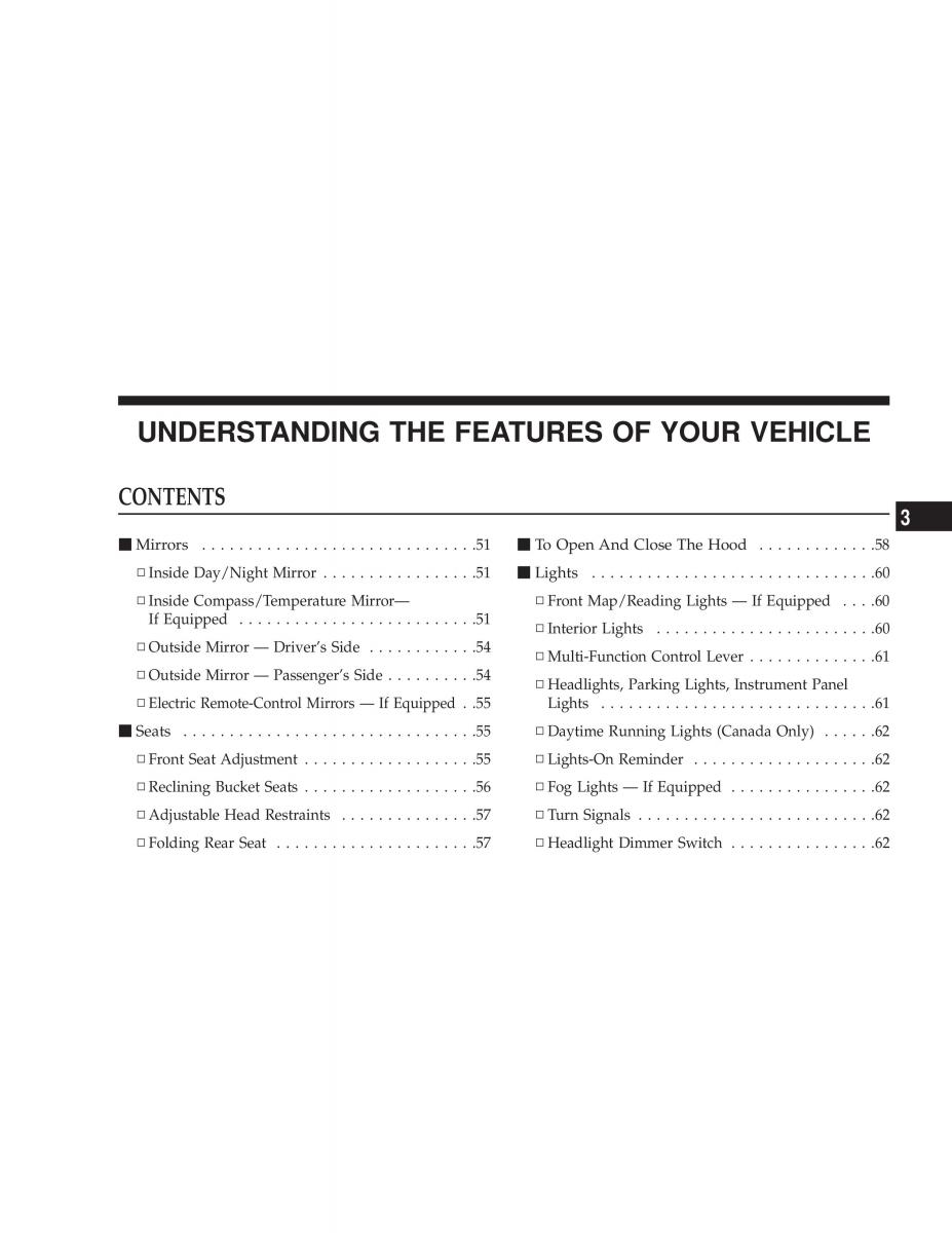 Chrysler Neon II 2 Dodge Neon owners manual / page 49