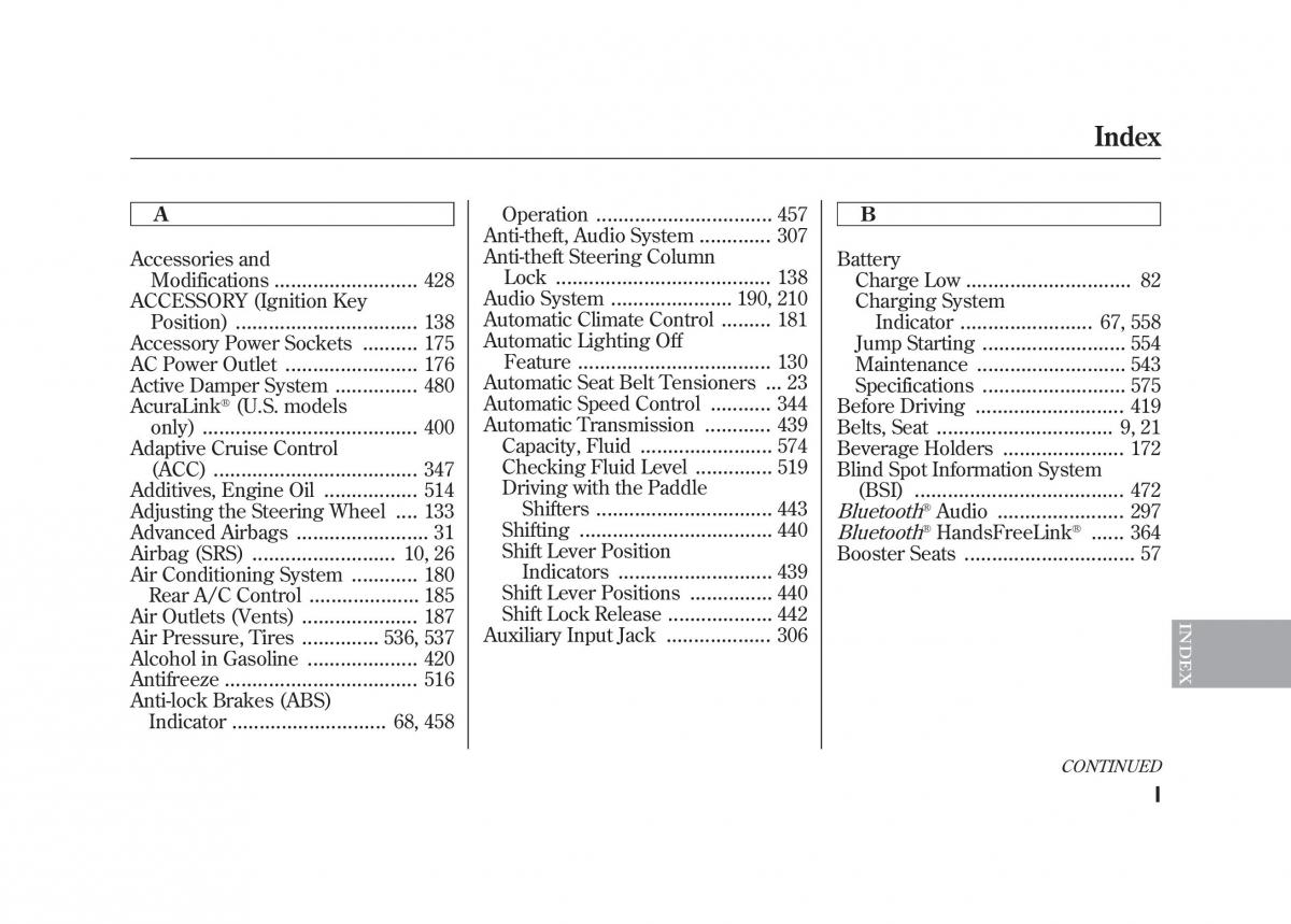 Acura MDX II 2 owners manual / page 600