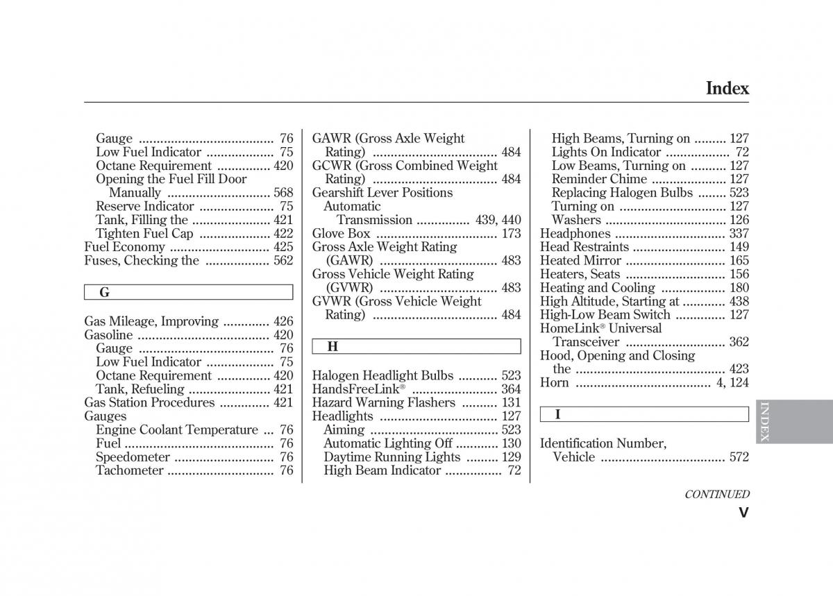 Acura MDX II 2 owners manual / page 604