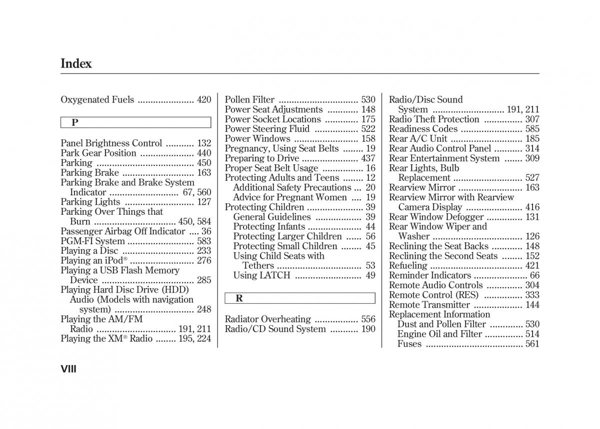 Acura MDX II 2 owners manual / page 607