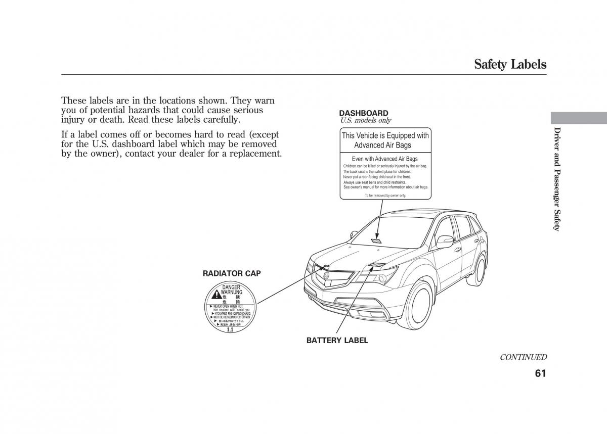 Acura MDX II 2 owners manual / page 68